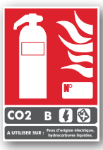 Panneau de signalisation extincteur CO2